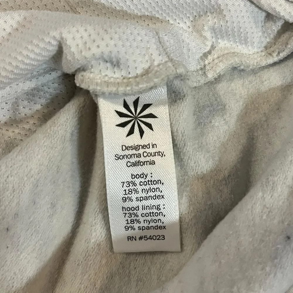 Athleta Long Zip Up Hoodie Heathered Gray Tunic Duster Sweatshirt Womens Small